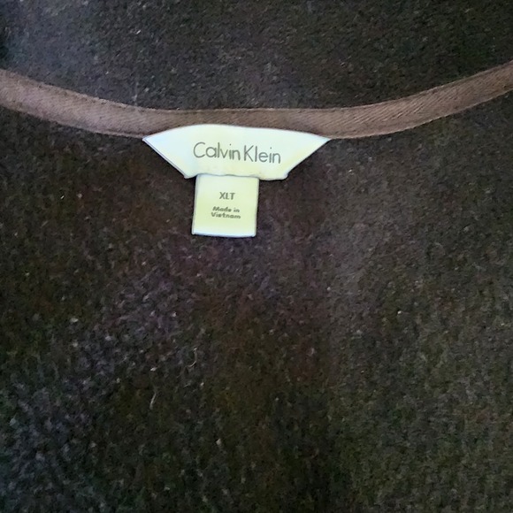 Calvin Klein Mens XLT Black Zipup Jacket. 2 Pockets And Chest Pocket Excell Cond - Picture 7 of 10